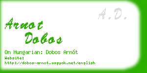 arnot dobos business card